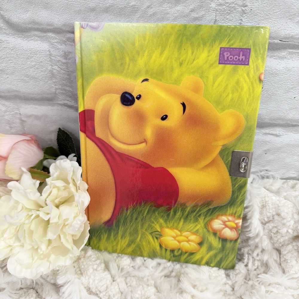 Vtg Disney Winnie the Pooh Girls Locking Diary Journal Book 90's Y2K ( No Lock ) - Picture 1 of 11